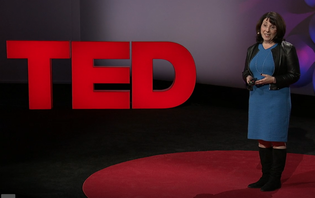 Lisa talking about emotions at a TED event hosted by IBM