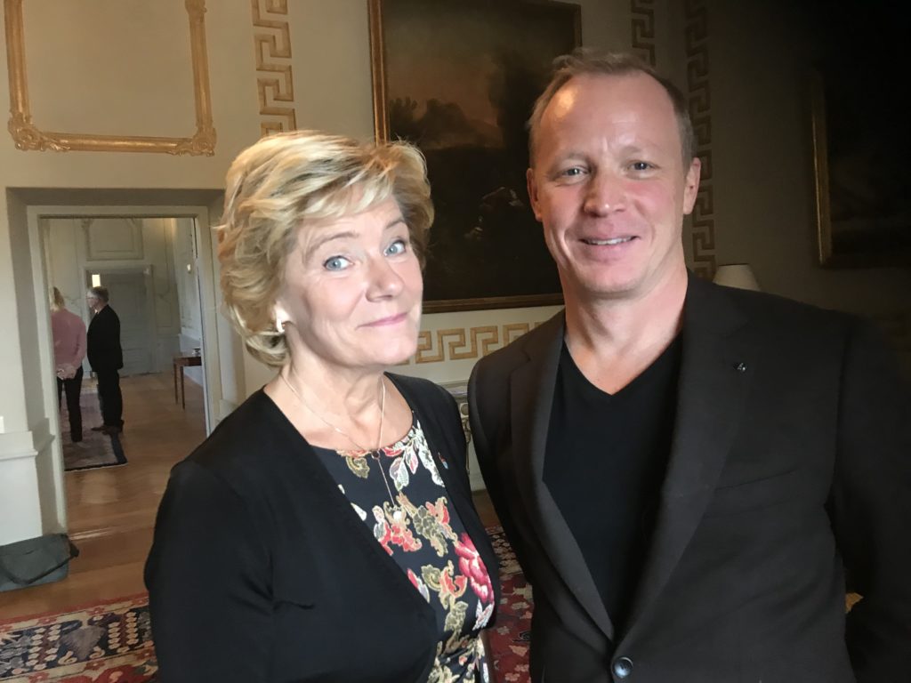 Jan and governor Maria Larsson
